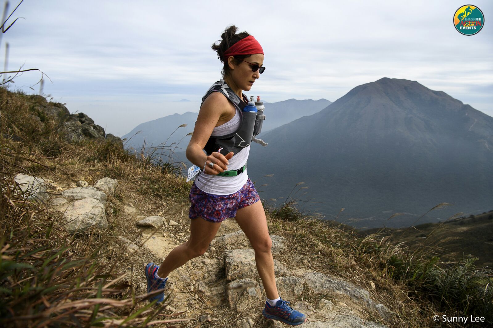 Claire trail running in Hong Kong